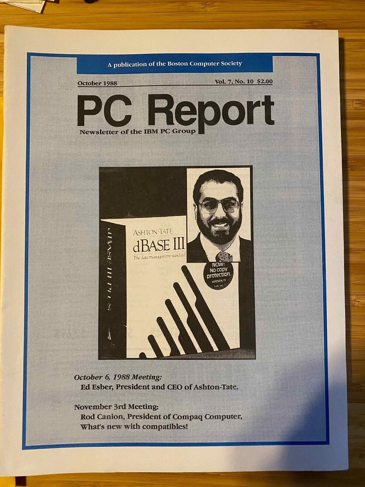 PC Report, Boston Computer Society (BCS) Magazine  OCT 1988 vintage