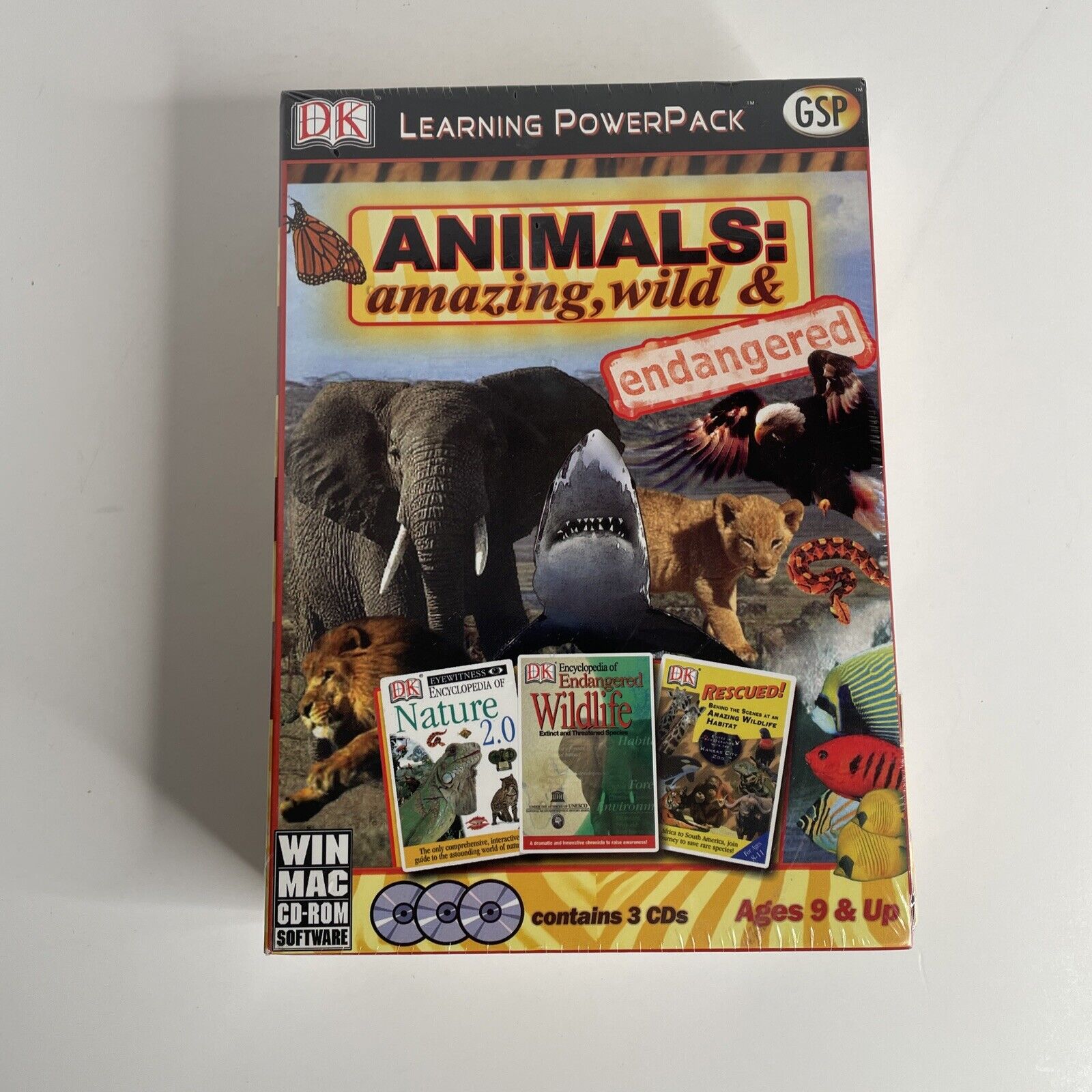 Animals Amazing Wild and Endangered Learning Power Pack Win/Mac New Sealed