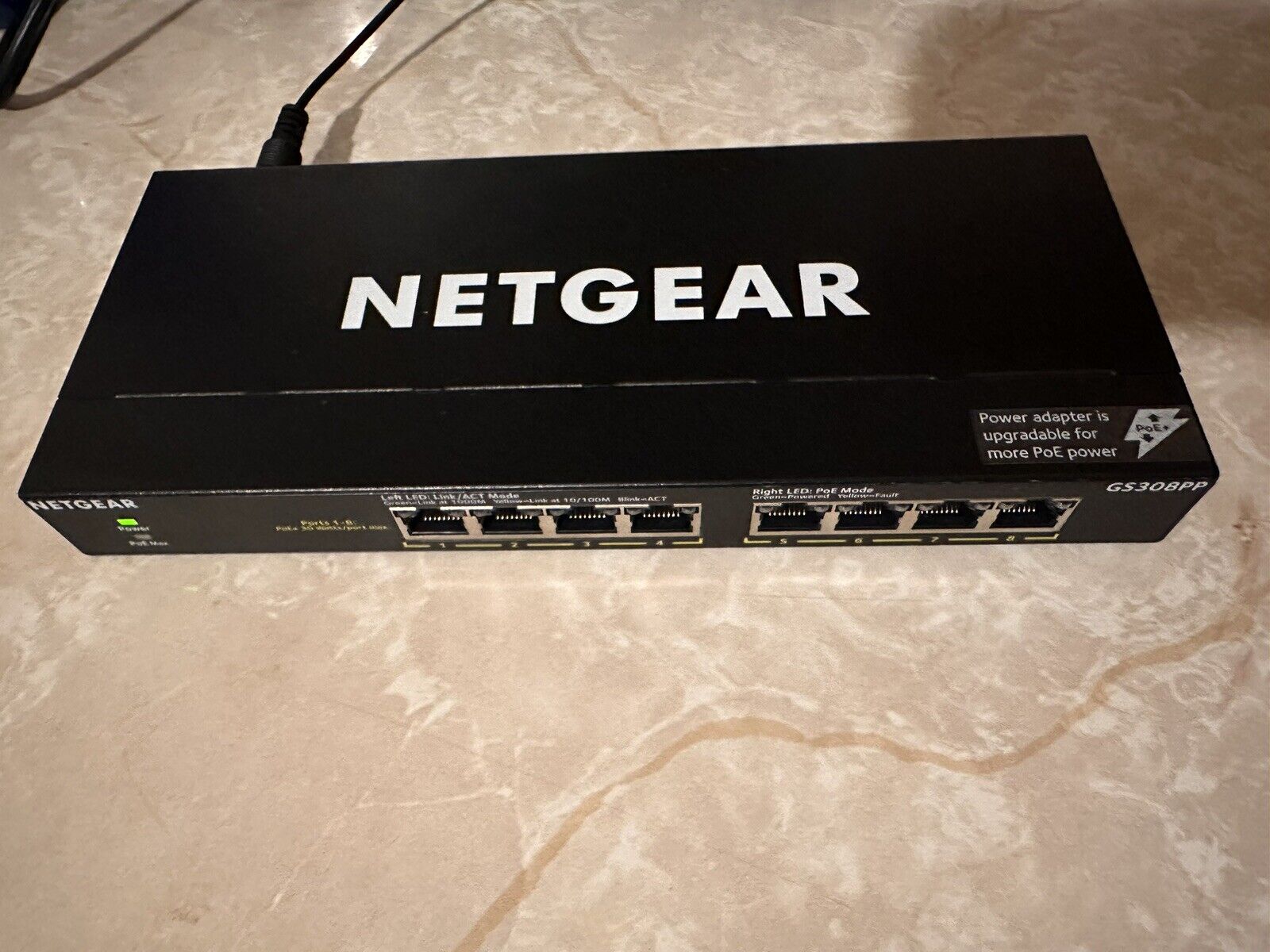 NETGEAR GS308P 8-Port Gigabit Ethernet Unmanaged Switch with 4-Ports PoE