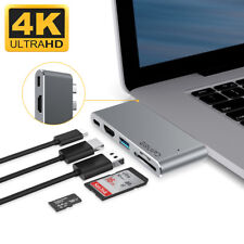 Aluminum USB-C Hub w/4K HDMI, Thunderbolt 3, USB 3, Card Reader for Macbook Pro picture