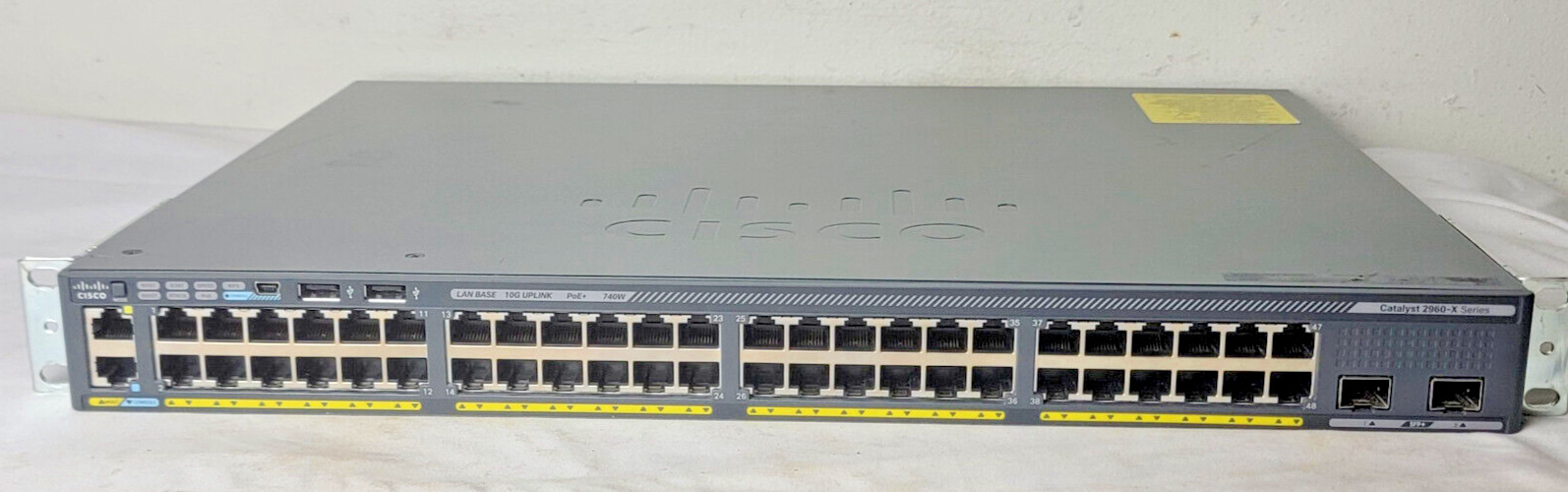Cisco WS-C2960X-48FPD-L 48 V07 POE+ GE+2 10G SFP+, LAN BASE 740W w/ C2960X-Stack
