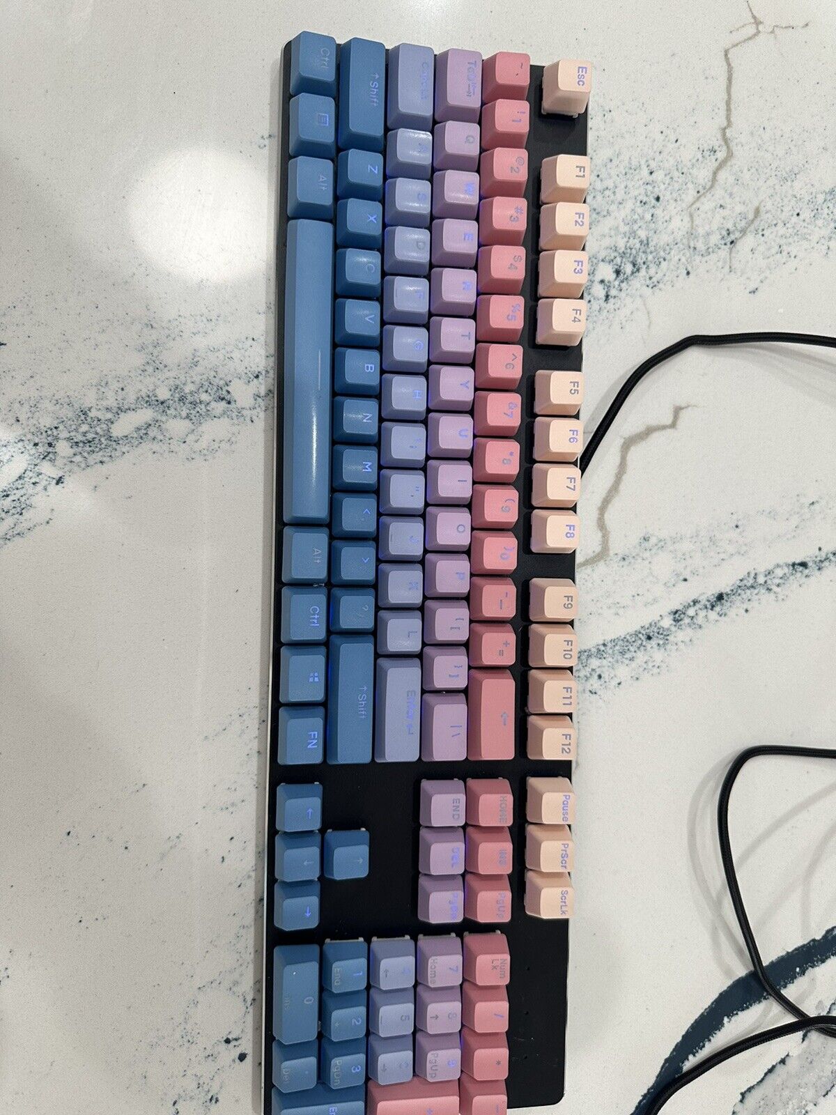 Glorious GMMK USB Keyboard - With Lubed Pandas And Custom Key Caps
